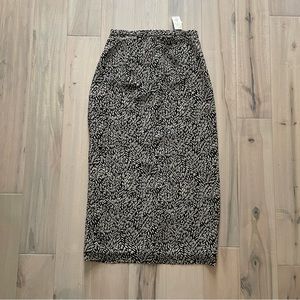 Ann Taylor Patterned Silk Midi Skirt
